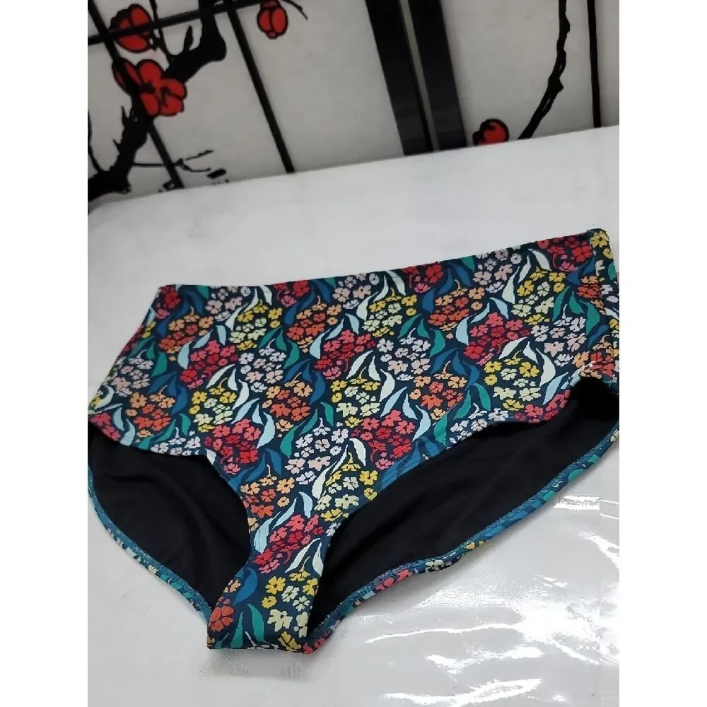 Albion Nwt Costa Floral High-Waisted BottomsSize XL